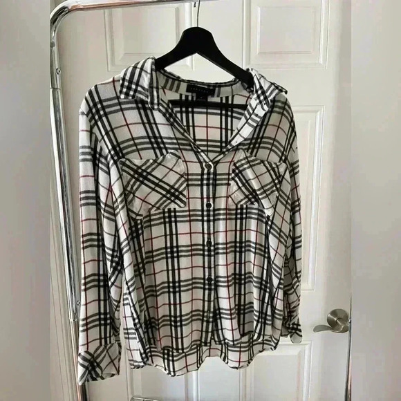 Sanctuary Long Sleeve Plaid Buttondown - Picture 1 of 3
